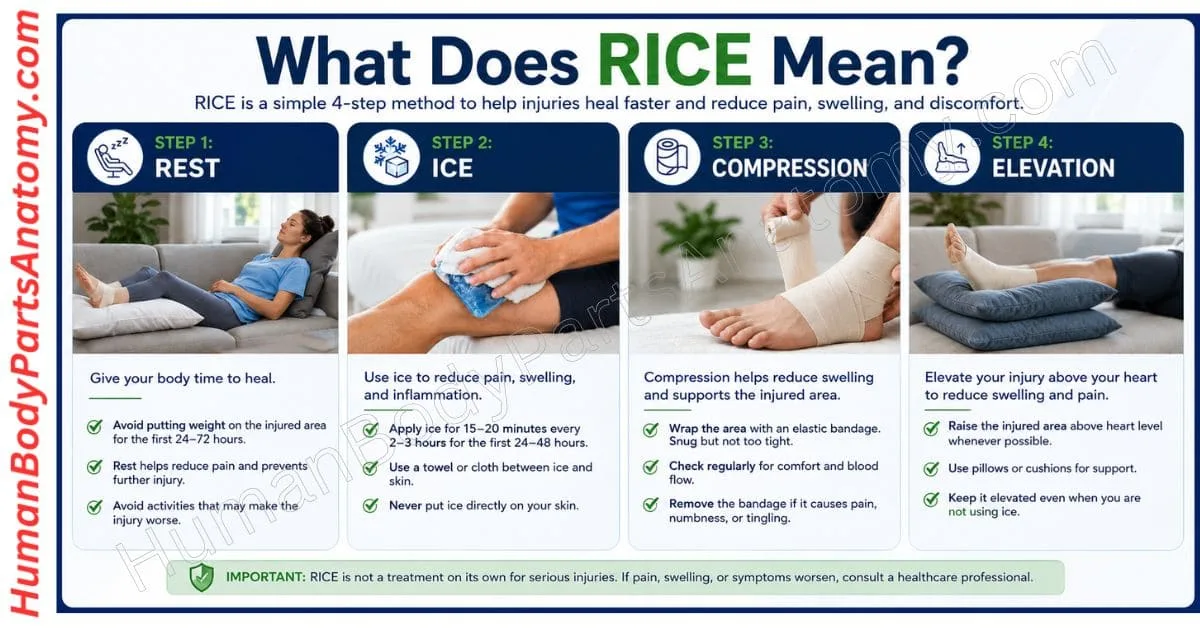 RICE Method For Injuries – Rest, Ice, Compression & Elevation