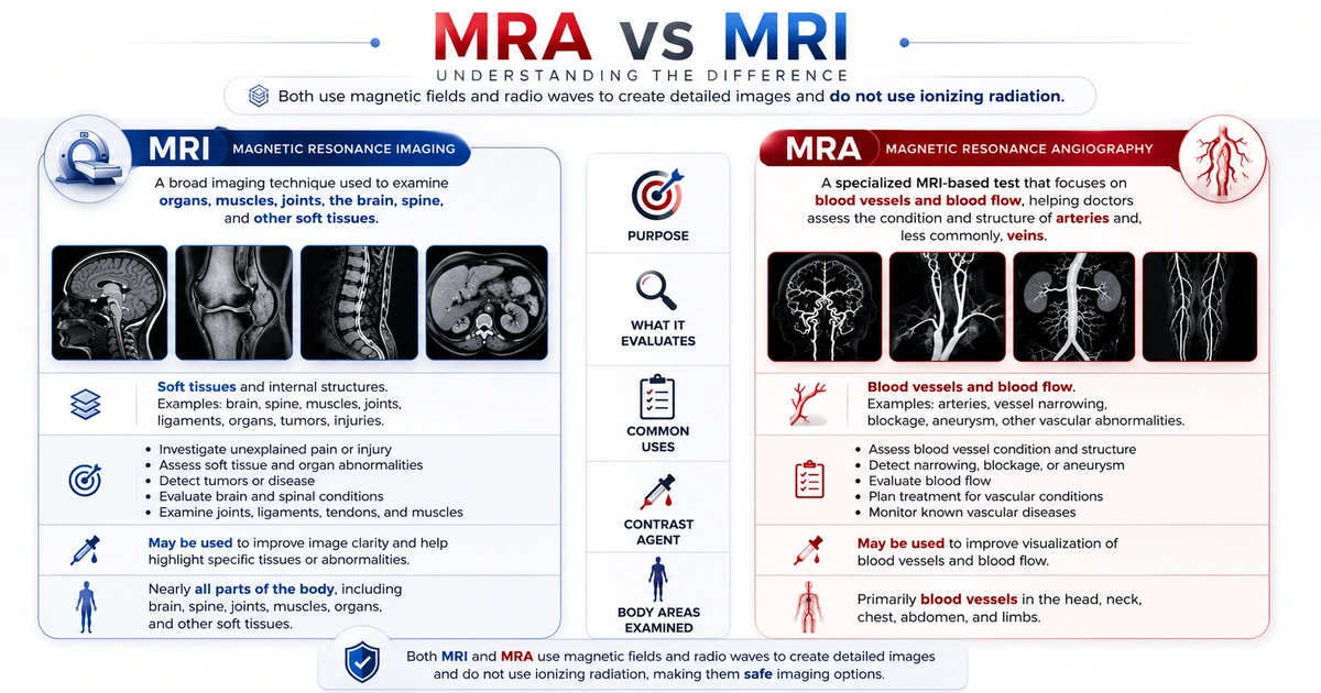 MRA vs MRI: Key Differences, Uses, and Which Scan You Need